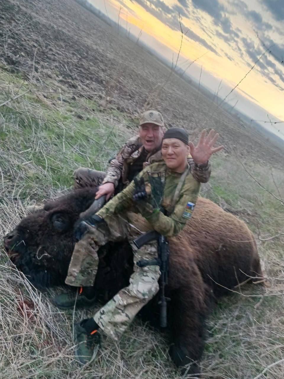 російські військові вбили червонокнижного зубра 😡