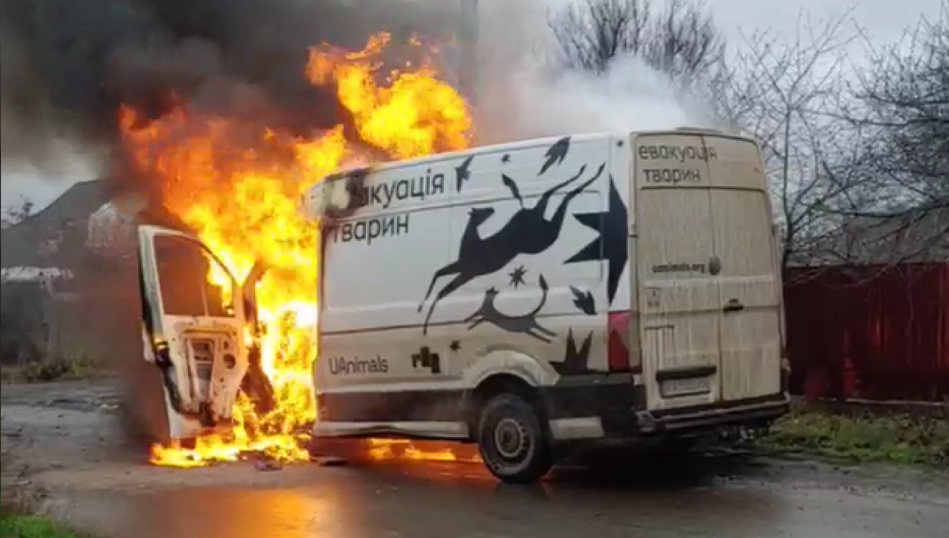 Машину UAnimals атакував дрон під час евакуації тварин на Донеччині